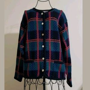 Vintage Tally Ho Button Front Sweater Shimmer